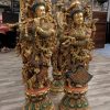 Brass Lord Krishna and Radhe Dancing Statue/Idol/Sculpture - 60 Cm