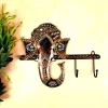Ganesh Welcome Plate Metal Wall Hanging - 16 Inch