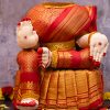 Varalakshmi Idol Pink and Gold Saree (18 IInches)- assorted colours Varalakshmi Idol Pink and Gold Saree (18 IInches)- assorted colours
