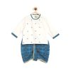 Printed Bandhani Dhoti & Indian Kurta Set - Toddler Boy Clothes - Dhoti With Embroidery Kurta - Boys Ethnic Wear