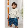 Printed Bandhani Dhoti & Indian Kurta Set - Toddler Boy Clothes - Dhoti With Embroidery Kurta - Boys Ethnic Wear