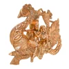 Metal Radha Krishna Wall Art Peacock Design Hanging - 15 Inch Metal Radha Krishna Wall Art Peacock Design Hanging - 15 Inch