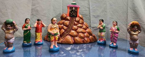 Ucchi Pilayar Koil Set - Clay Set Navaratri Golu/Kolu Set - Gollu Dolls
