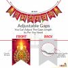 Diwali Decoration Bunting Banner, Happy Diwali Red Velvet Pattern with Firecracker Background, Diwali Decoration Item, Diwali Décor Items Diwali Decoration Bunting Banner