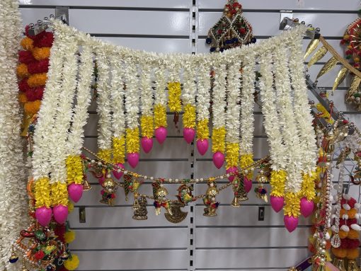 Artificial Marigold Flower Garlands Door Toran Door Hangings for Decoration Artificial Marigold Flower Garlands Door Toran Door Hangings for Decoration (Orange &Yellow -Pack of 1)