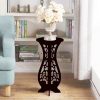 Classic wooden Small Round Side Table with beautiful carvings Black Classic wooden Small Round Side Table with beautiful carvings Black