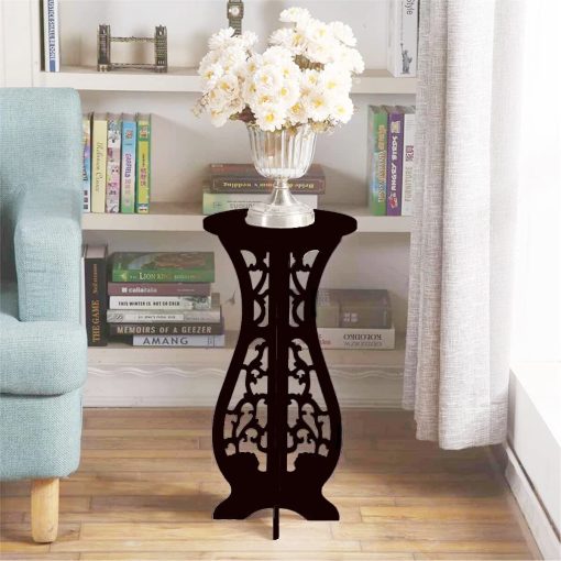 Classic wooden Small Round Side Table with beautiful carvings Black Classic wooden Small Round Side Table with beautiful carvings Black