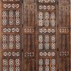 Wooden Room partition for Living Room & Office Furniture/Room dividers and partitions Room for Living Room Antique Brown 4 Panel