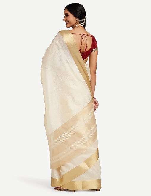Women's Beige Art Silk Saree