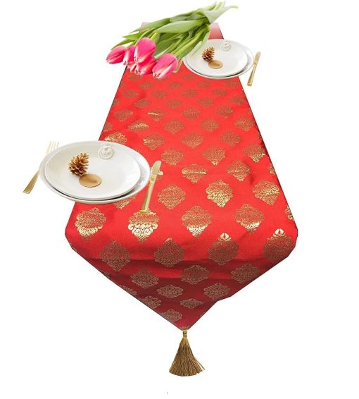 Red Dopian Silk Table Runner Red Dopian Silk Table Runner