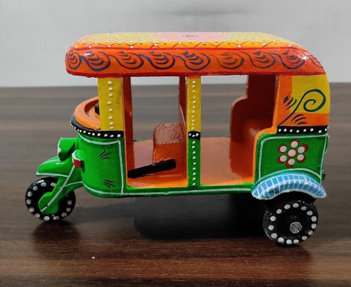Handcrafted Multicolor Wooden Indian Auto Showpiece Handcrafted Multicolor Wooden Indian Auto Showpiece Wooden Showpiece &Multicolored Toy | Souvenir Gift