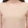 Women's Peach Georgette Straight Kurta - XS Women's Peach Georgette Straight Kurta - XS