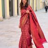 Green and Purple Banarasi Soft Silk Saree