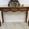 Classic Engineered Wood Coffee Table|Durable Table with Wooden Print|Modern Teapoy