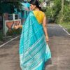 Blue Banarasi Lichi Silk Saree