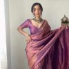 Purple Soft Lichi Silk Saree Jacquard Work All Over With Rich Work Pallu Purple Soft Lichi Silk Saree Jacquard Work All Over With Rich Work Pallu