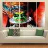 Wooden 7mm Kathakali Split Digital Wall Painting 5 pieces 30 x 50 inches
