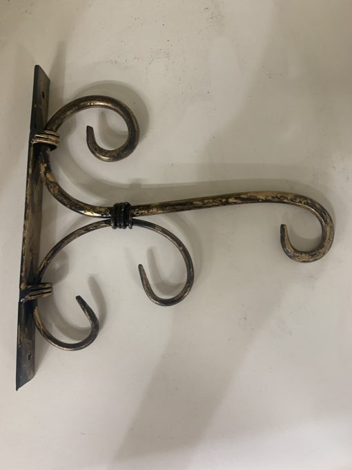 Brass Carved Wall Hanger For Diya Bell Lantern Length 7 Inch
