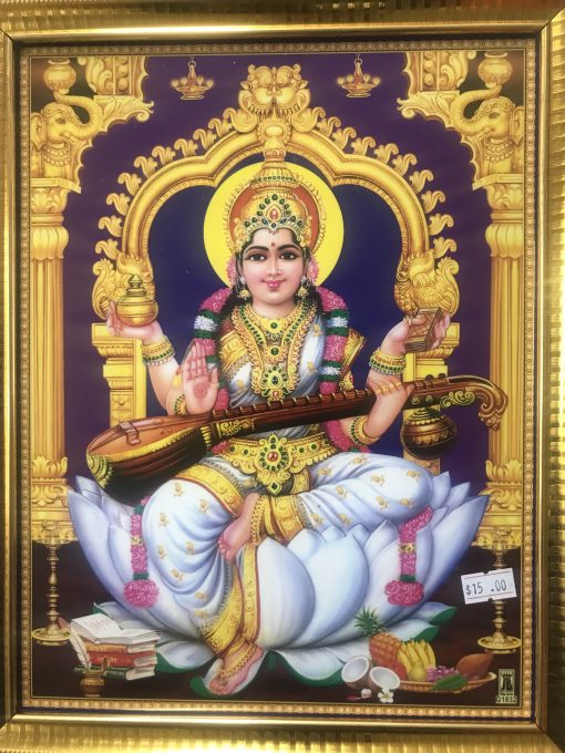 Goddess Saraswathi Photo Frame 32 x 25 CM