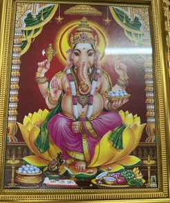 Lord Ganesha wooden photo frame 32 x 25 cm