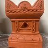 Natural Brown Clay Terracotta Thulasi Maadam/Tulsi Pot Mandir 6x9 inches