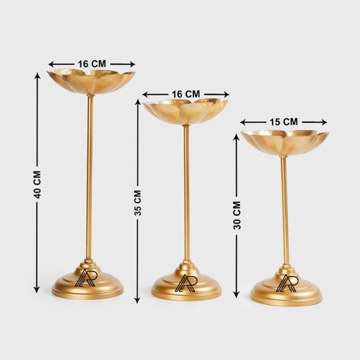 Set of 3 Urli Bowl Tealight Holder Stand