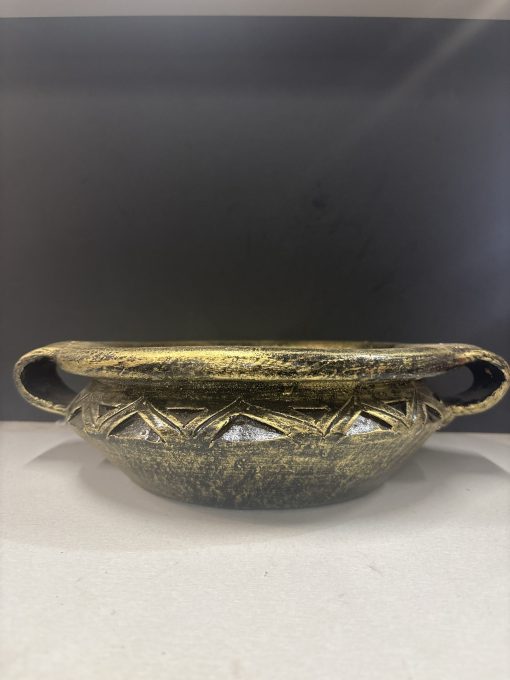 Flower Shaped Diya Handcrafted Decorative Urli 10 Inches
