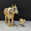 Hand Painted Cow and Calf Decorative Show Piece / Doll