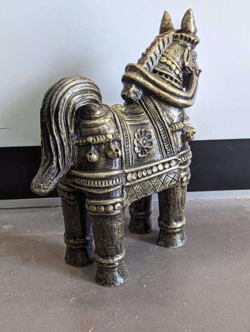 Clay Horse Statue Home Decor pair (15 Inch)