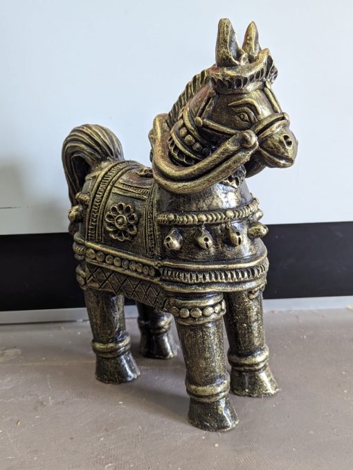 Clay Horse Statue Home Decor pair (15 Inch)