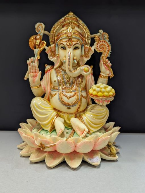 Divine Marble Ganesha Handcrafted Statue of Lord Ganesha Divine Marble Ganesha Handcrafted Statue of Lord Ganesha
