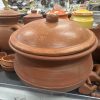 Traditional Earthen Clay, Mud, Kadai For Cooking And Serving - Red 3Lt with Lid Traditional Earthen Clay, Mud, Kadai For Cooking And Serving - Red 3Lt with