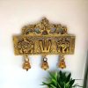 Metal Tirupati Balaji Shankh Chakra Namah Door Hanging with Bells for Home,Office & Room,Showpiece Figurines, Religious Idol