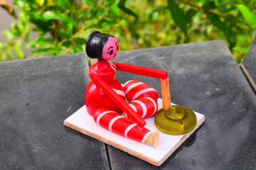 Wooden Lady using Chakki Doll