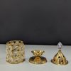 Decorative Brass Crystal Oil Lamp, Tea Light Holder Lantern Cylindrical Shape Diwali Gifts Home Decor Puja Lamp Decorative Brass Crystal Oil Lamp, Tea Light Holder Lantern Cylindrical Shape Diwali Gifts Home Decor Puja Lamp