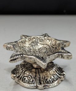 White Metal Diya