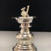 German Silver Annapakshi Kuthu Vilakku Oil Lamp / Diya 14 cm German Silver Annapakshi Kuthu Vilakku Oil Lamp / Diya 14 cm