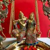 Radha krishna Swing brass urli with beautiful mosaic stone work, 21" Radha krishna Urli, Traditional Bowl, Brass urli, Gopal brass urli Bowl Radha krishna Swing brass urli with beautiful mosaic stone work, 21" Radha krishna Urli, Traditional Bowl, Brass urli, Gopal brass urli Bowl