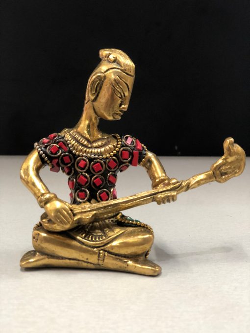 Idol Collections Brass Musical Ladies Set of 4 Showpiece::Multi colour