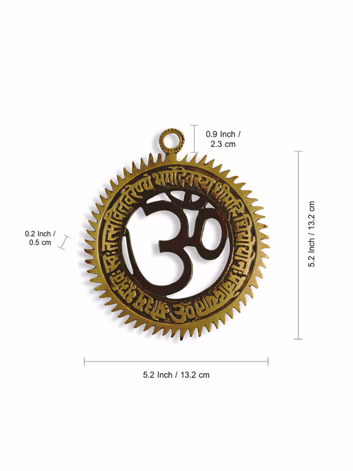 Divya Mantra Hindu Lucky Symbol Om Door / Wall Hanging For Vastu, Yoga Decorative Showpiece