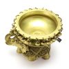 8 Inch Ethnic Design Brass Urli Over Brass Elephant Showpiece, Urli for Home Decor, Brass Traditional Bowl, Home Decor Accessories 8 Inch Ethnic Design Brass Urli Over Brass Elephant Showpiece, Urli for Home Decor, Brass Traditional Bowl, Home Decor Accessories