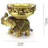 8 Inch Ethnic Design Brass Urli Over Brass Elephant Showpiece, Urli for Home Decor, Brass Traditional Bowl, Home Decor Accessories 8 Inch Ethnic Design Brass Urli Over Brass Elephant Showpiece, Urli for Home Decor, Brass Traditional Bowl, Home Decor Accessories