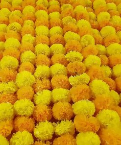 Artificial yellow and light orange Marigold Flowers Garland For Decoration