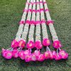 Artificial Jasmine Buds (Mogra) & Carnations Dense garlands, Tassels, for Festivals Pooja Wedding Housewarming Diwali Decorations approx 5 ft/60 Inches/150 cms (off white/creamish) - (pack of 1 piece)