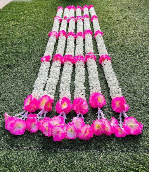 Artificial Jasmine Buds (Mogra) & Carnations Dense garlands, Tassels, for Festivals Pooja Wedding Housewarming Diwali Decorations approx 5 ft/60 Inches/150 cms (off white/creamish) - (pack of 1 piece) Artificial Jasmine Buds (Mogra) & Carnations Dense garlands, Tassels, for Festivals Pooja Wedding Housewarming Diwali Decorations approx 5 ft/60 Inches/150 cms (off white/creamish) - (pack of 1 piece)