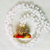 Artificial Jasmine Buds (Mogra) and Pom Pom Golden Bells Garlands for Festive Pooja Wedding Housewarming Diwali Decorations Navratri Events Home Table Bedroom Pooja Room- (Approx. 5 ft)