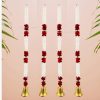 Artificial Jasmine and Rose Decorative Garlands/Torans/Floral Hangings with Golden Bells for Festive Decorations, Pooja, Wedding, House Function – Pack of (Approx 2.5 ft) - one piece