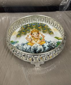 German Silver Pooja Tray 8 Inch