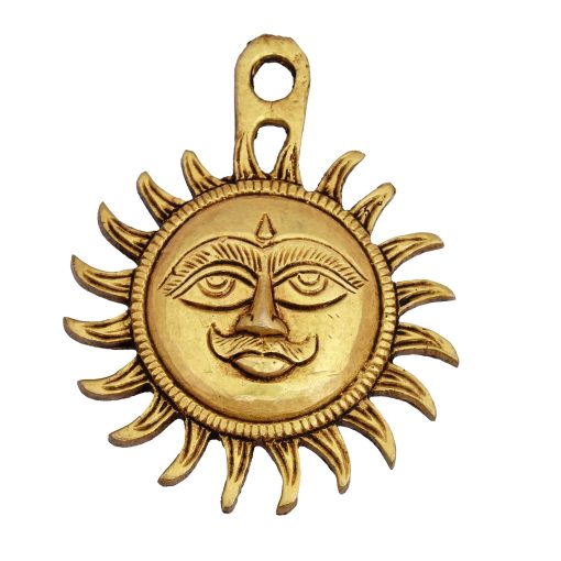 Handmade Vastu Brass Surya Sun Wall Hanging Idol Handmade Vastu Brass Surya Sun Wall Hanging Idol