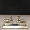 Bird Shaped German Silver Sliding Kum Kum Box